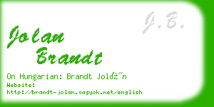 jolan brandt business card